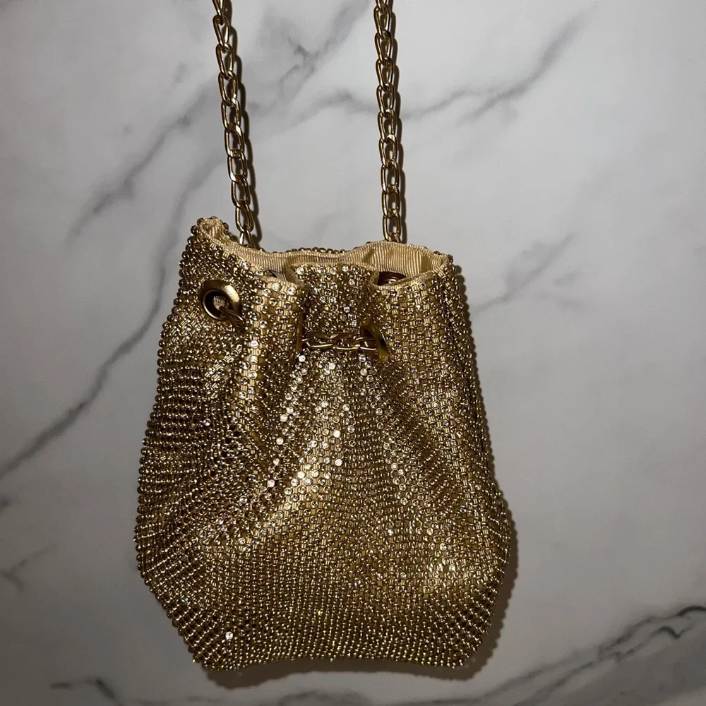 Gold Rhinestone Purse - Picture 2 of 4